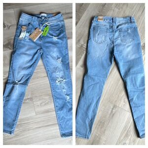 NWT Wax Jean High Waisted Skinny Jeans Light Wash Size 11 30